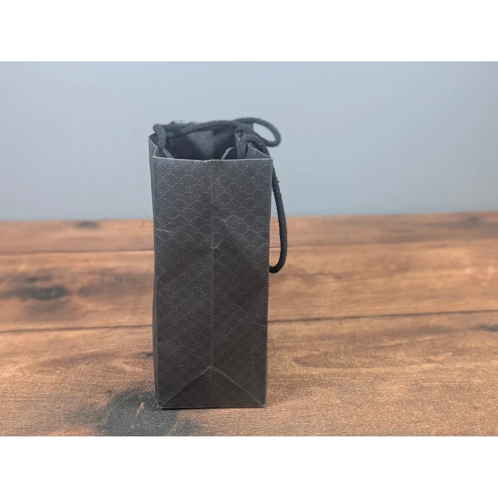 Gucci Gift‎ Bag Shopping Bag Black Coated Paper Small Size